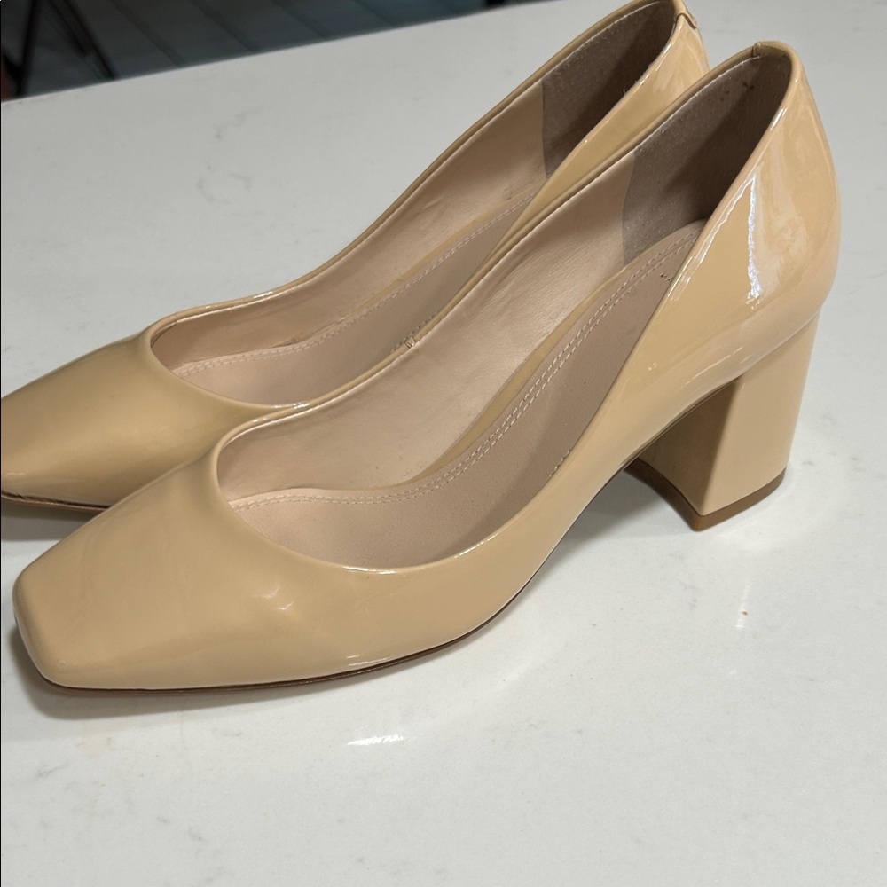 Marc Fisher Nude Patent Leather Heels. NWOB! - Picture 2 of 5